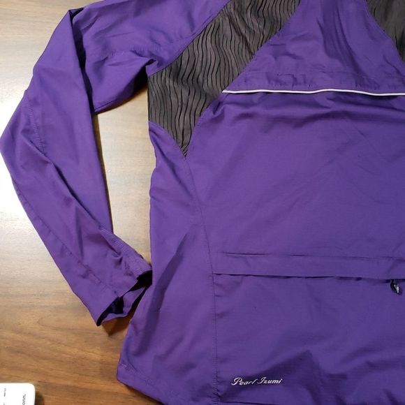 Pearl Izumi ELITE Barrier Jacket Purple Black Large Vented Large Back Pocket‎ - Picture 10 of 16